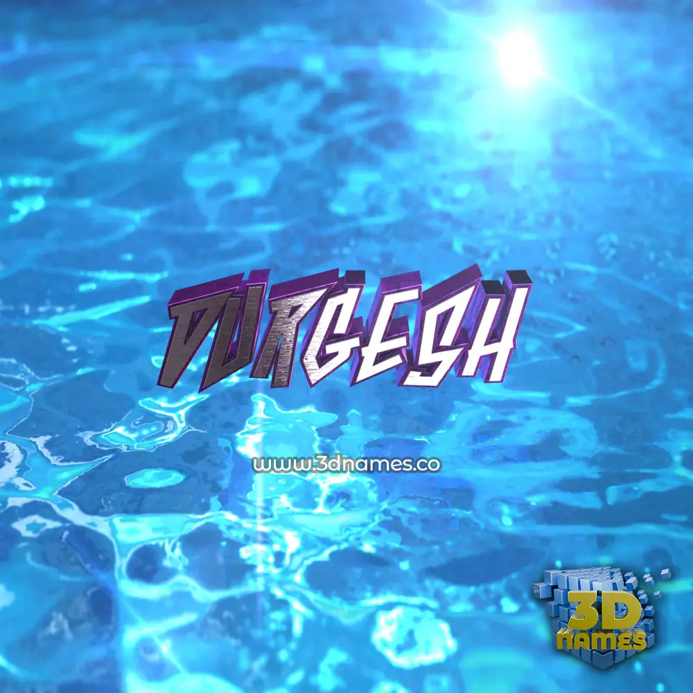 durgesh in Water 2015 style - 3D name wallpaper
