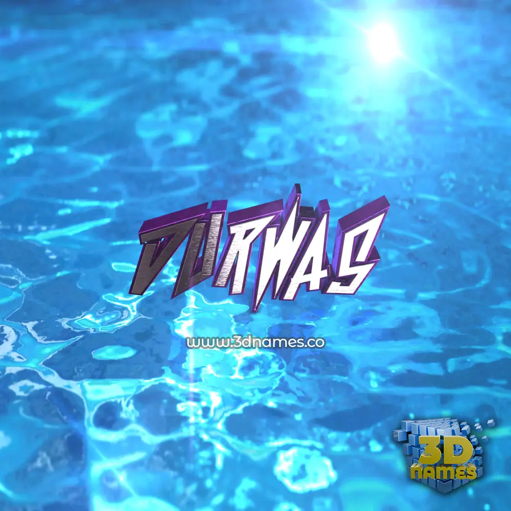 durwas in Water 2015 style - 3D name wallpaper