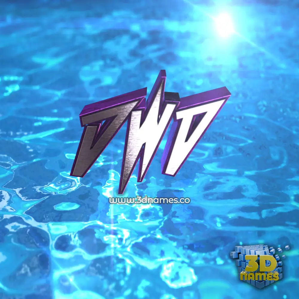 dwd in Water 2015 style - 3D name wallpaper