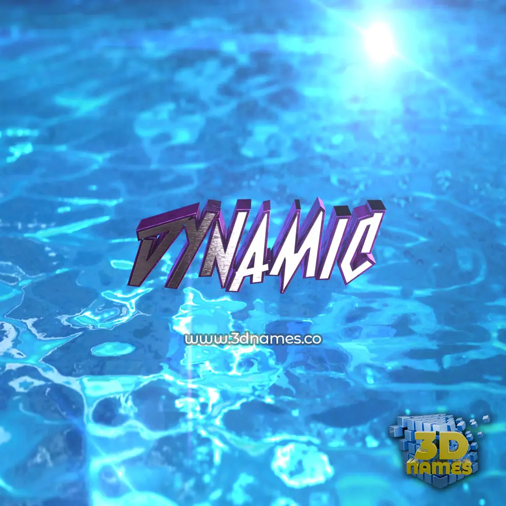 dynamic in Water 2015 style - 3D name wallpaper