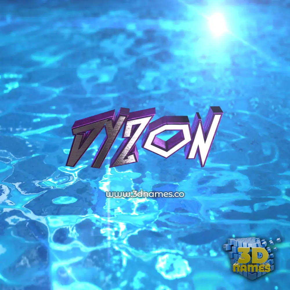 dyzon in Water 2015 style - 3D name wallpaper