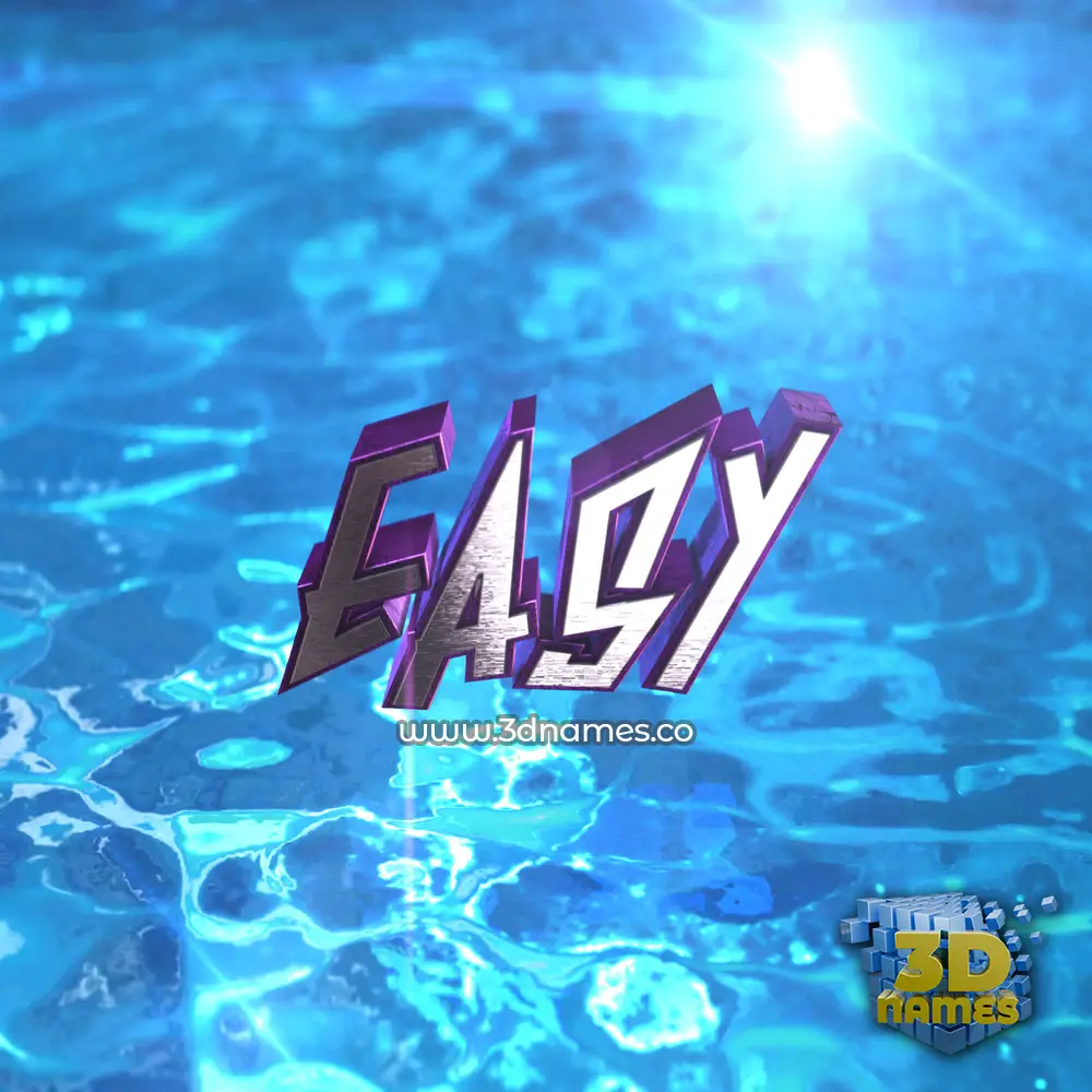 easy in Water 2015 style - 3D name wallpaper