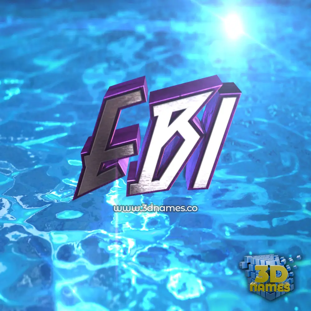 ebi in Water 2015 style - 3D name wallpaper