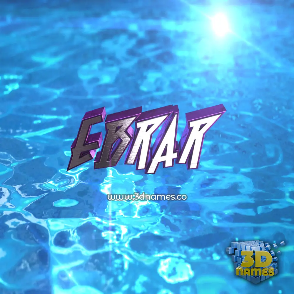ebrar in Water 2015 style - 3D name wallpaper