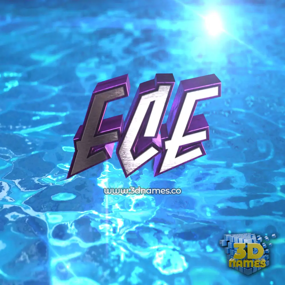 ece in Water 2015 style - 3D name wallpaper