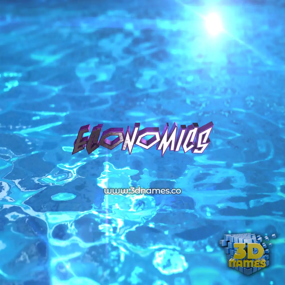 economics in Water 2015 style - 3D name wallpaper