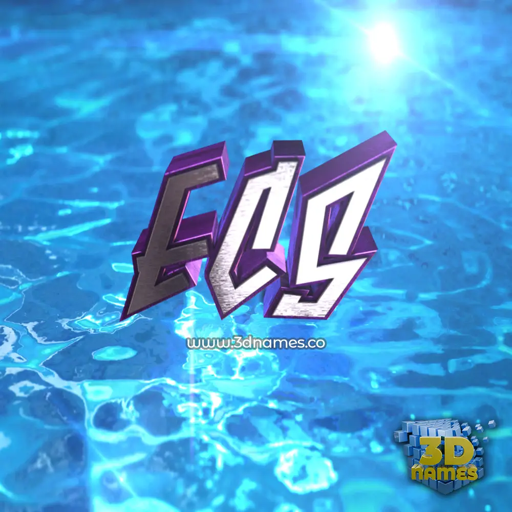ecs in Water 2015 style - 3D name wallpaper
