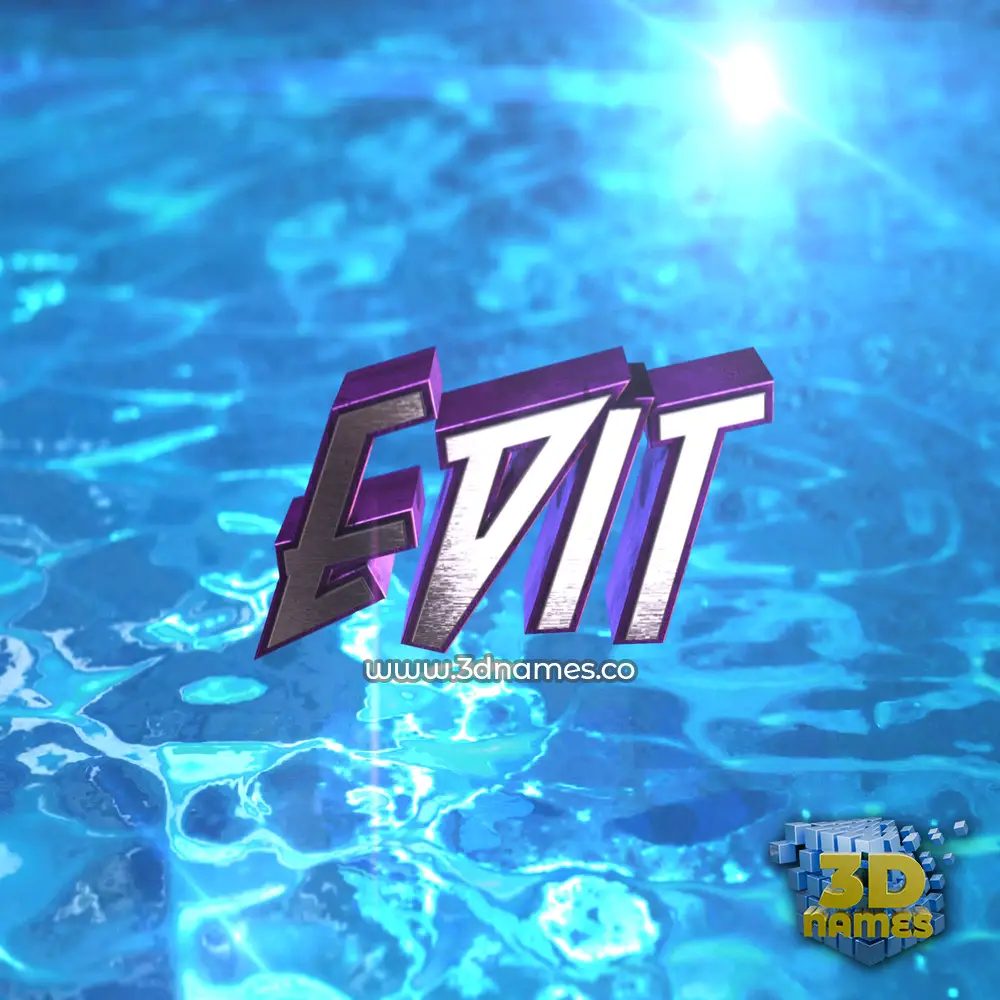 edit in Water 2015 style - 3D name wallpaper