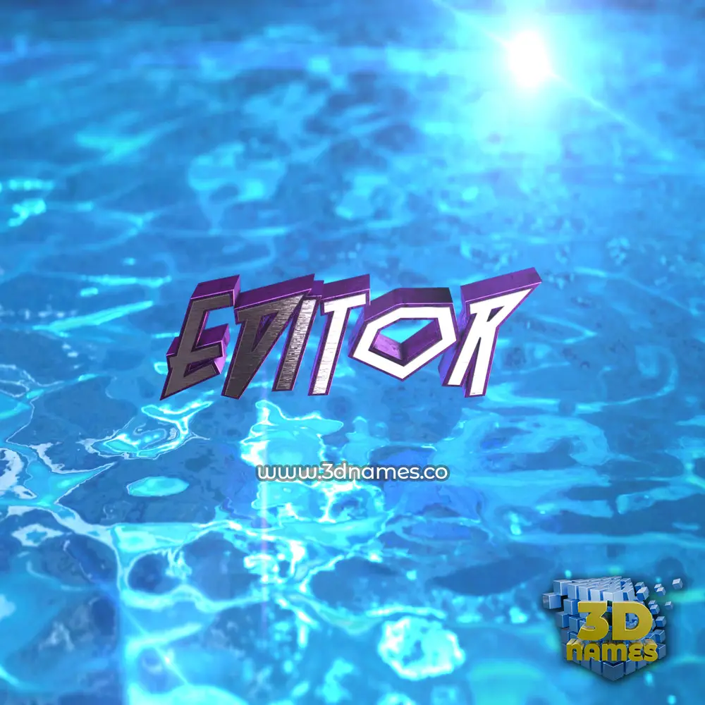 editor in Water 2015 style - 3D name wallpaper