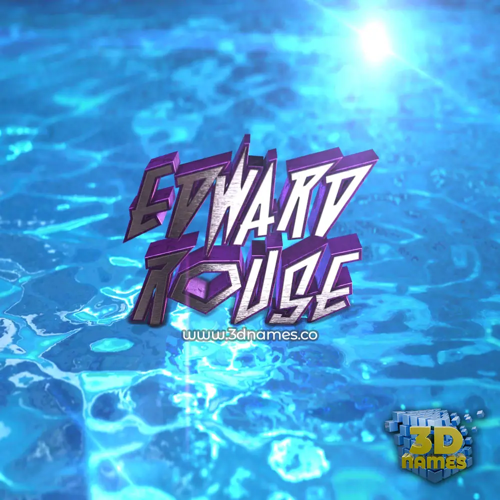 edward rouse in Water 2015 style - 3D name wallpaper