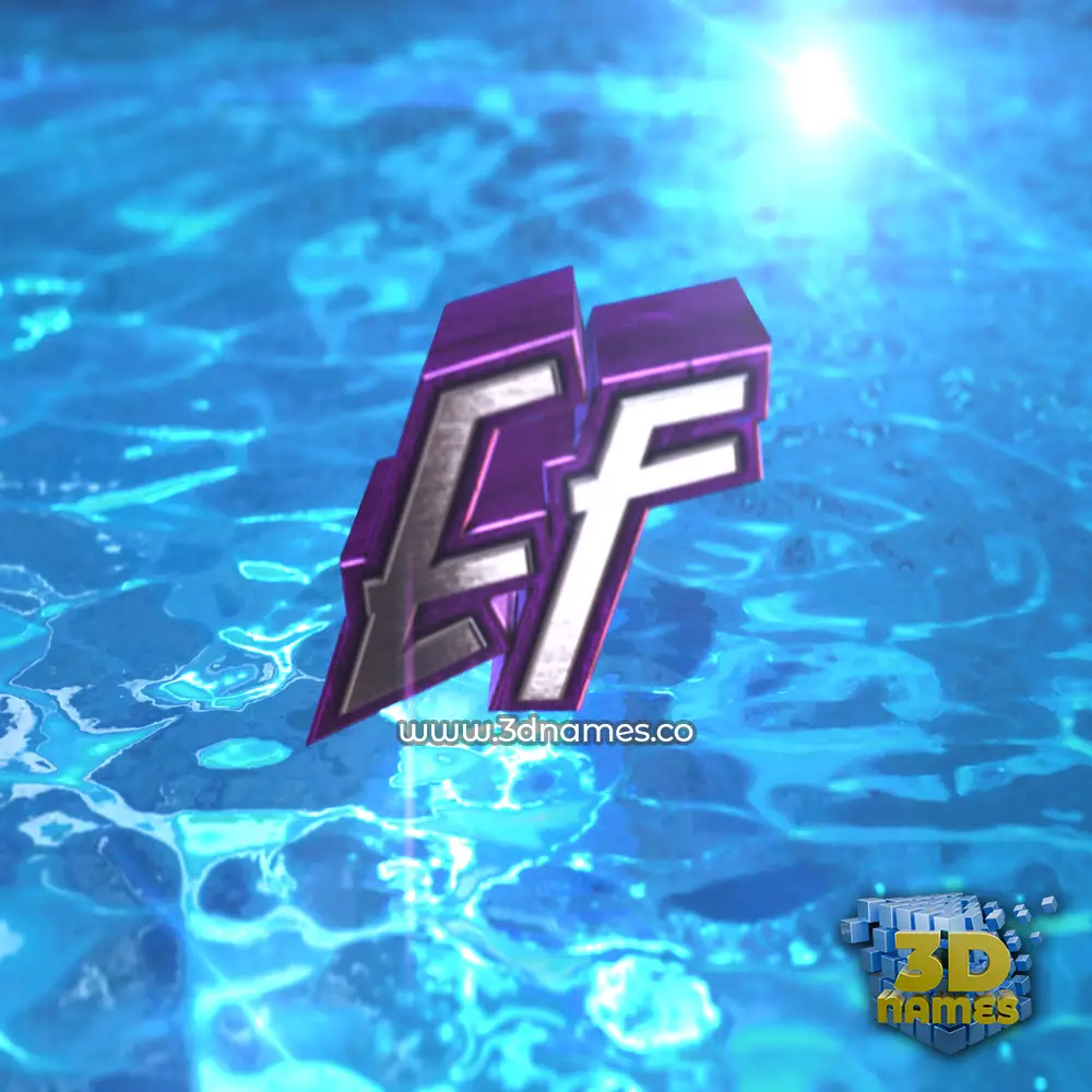 ef in Water 2015 style - 3D name wallpaper