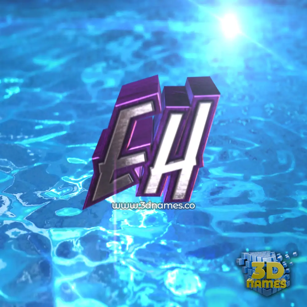 eh in Water 2015 style - 3D name wallpaper