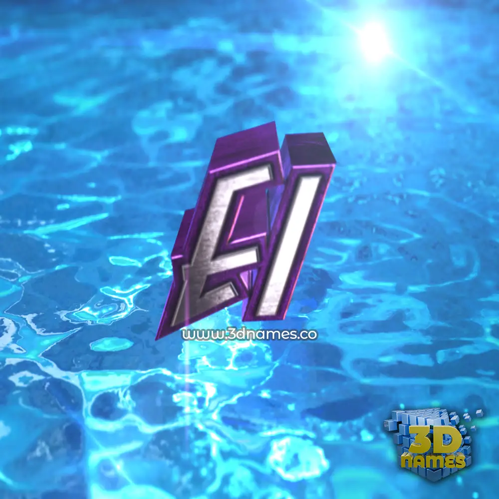 ei in Water 2015 style - 3D name wallpaper