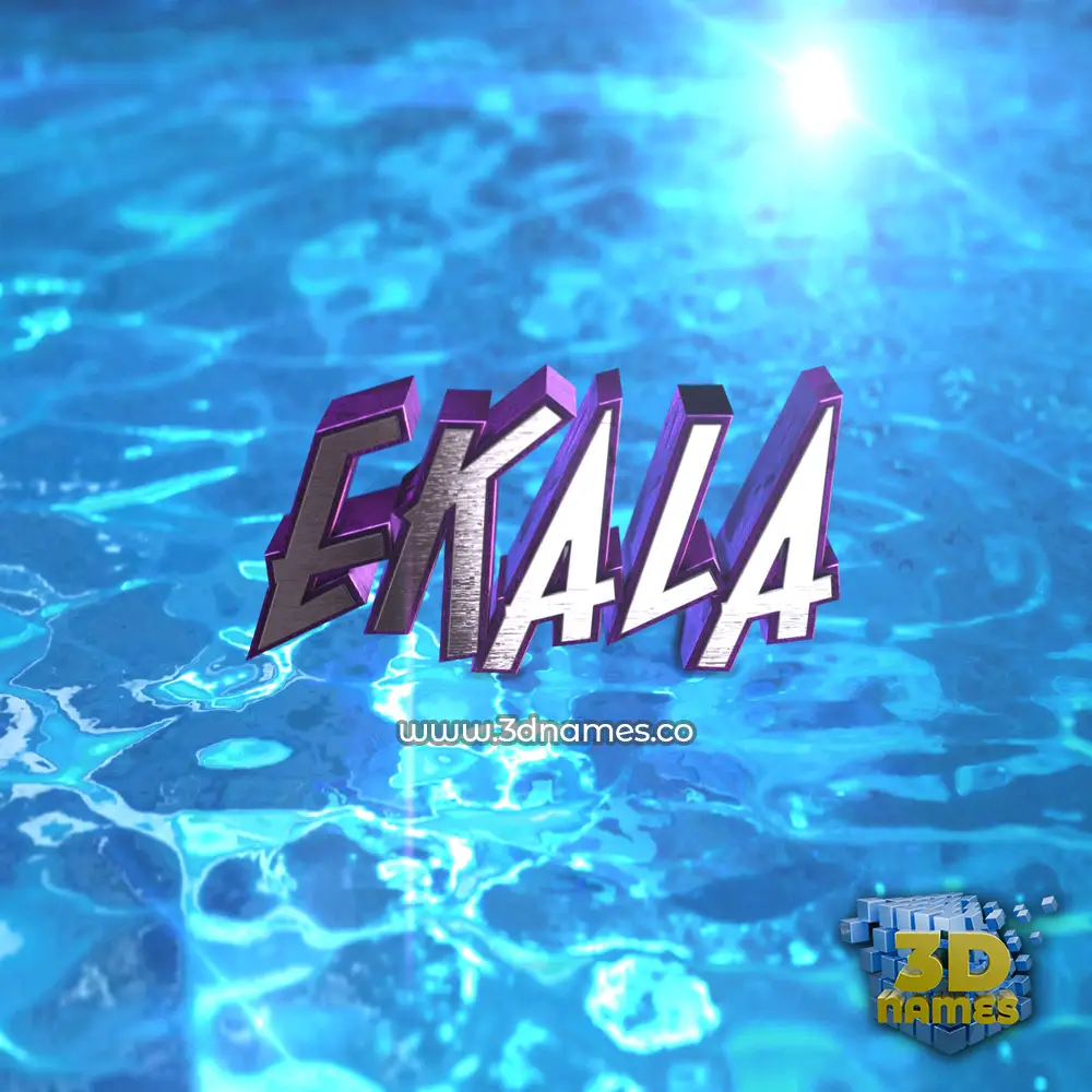 ekala in Water 2015 style - 3D name wallpaper