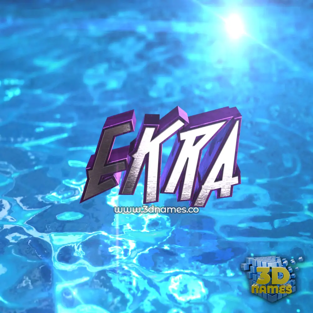 ekra in Water 2015 style - 3D name wallpaper