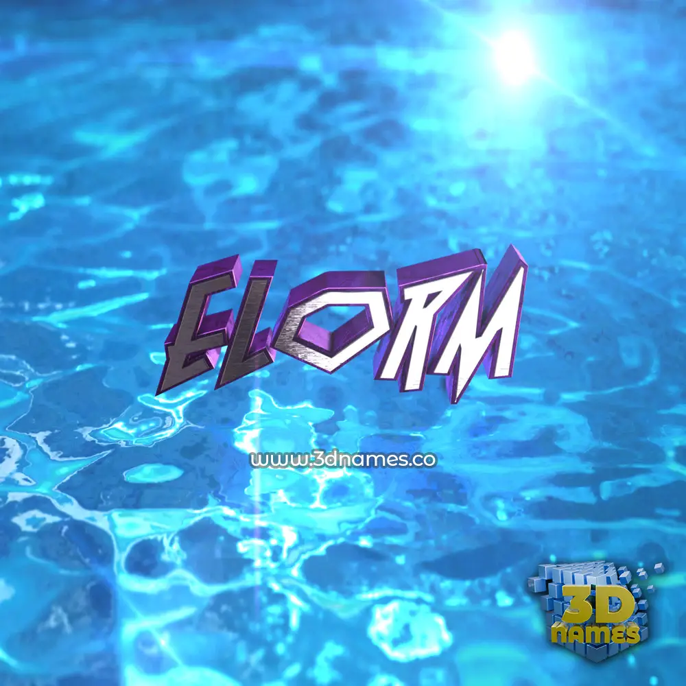 elorm in Water 2015 style - 3D name wallpaper