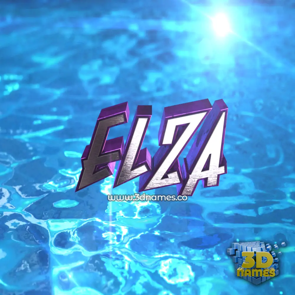 elza in Water 2015 style - 3D name wallpaper