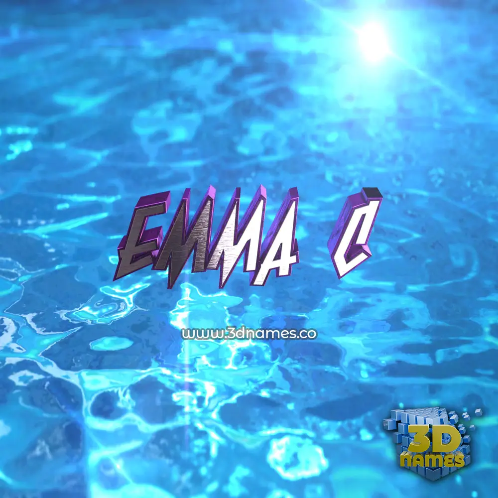 emma c in Water 2015 style - 3D name wallpaper
