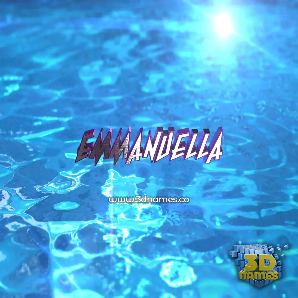emmanuella in Water 2015 style - 3D name wallpaper