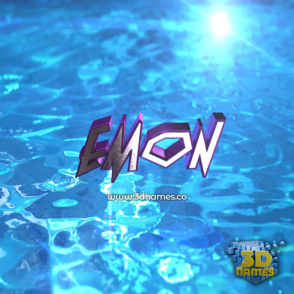 emon in Water 2015 style - 3D name wallpaper