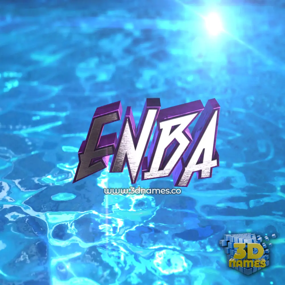 enba in Water 2015 style - 3D name wallpaper