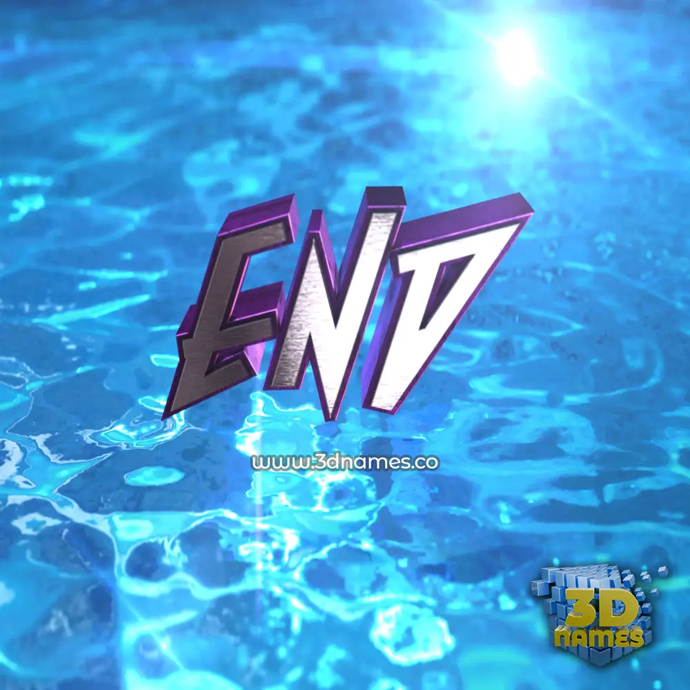 end in Water 2015 style - 3D name wallpaper