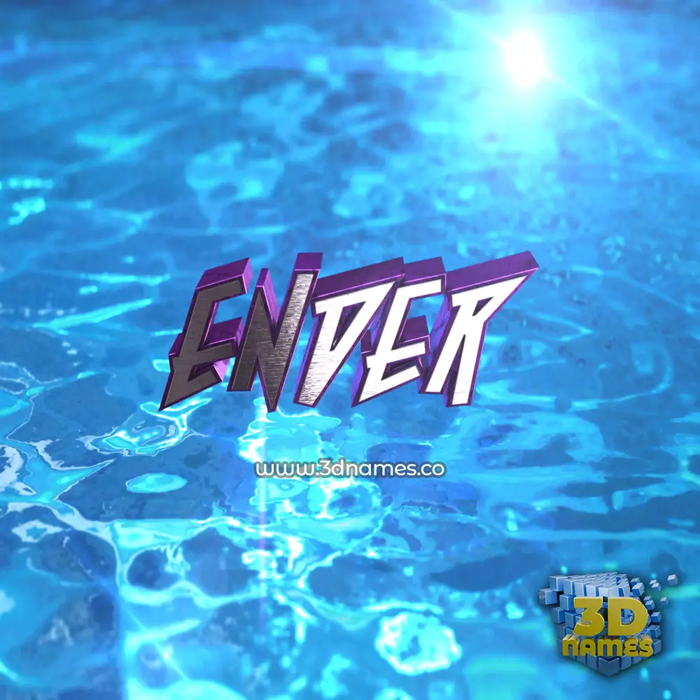 ender in Water 2015 style - 3D name wallpaper