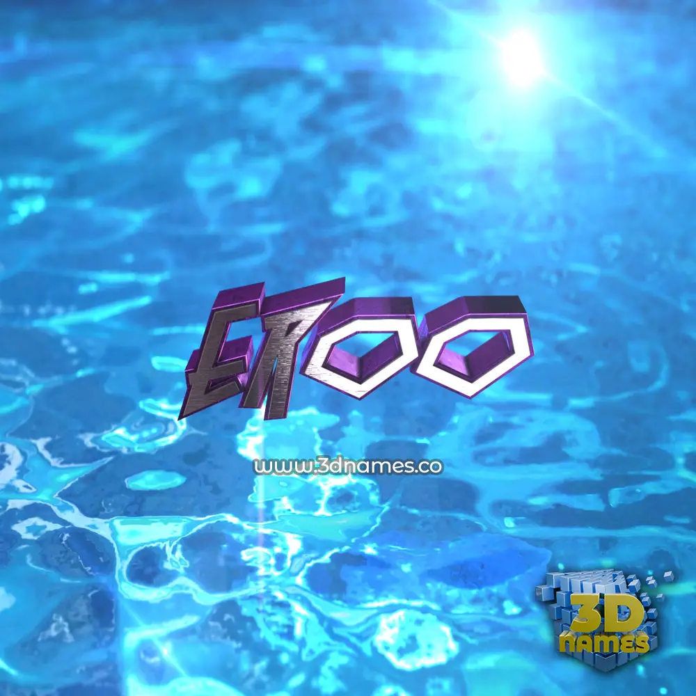 eroo in Water 2015 style - 3D name wallpaper