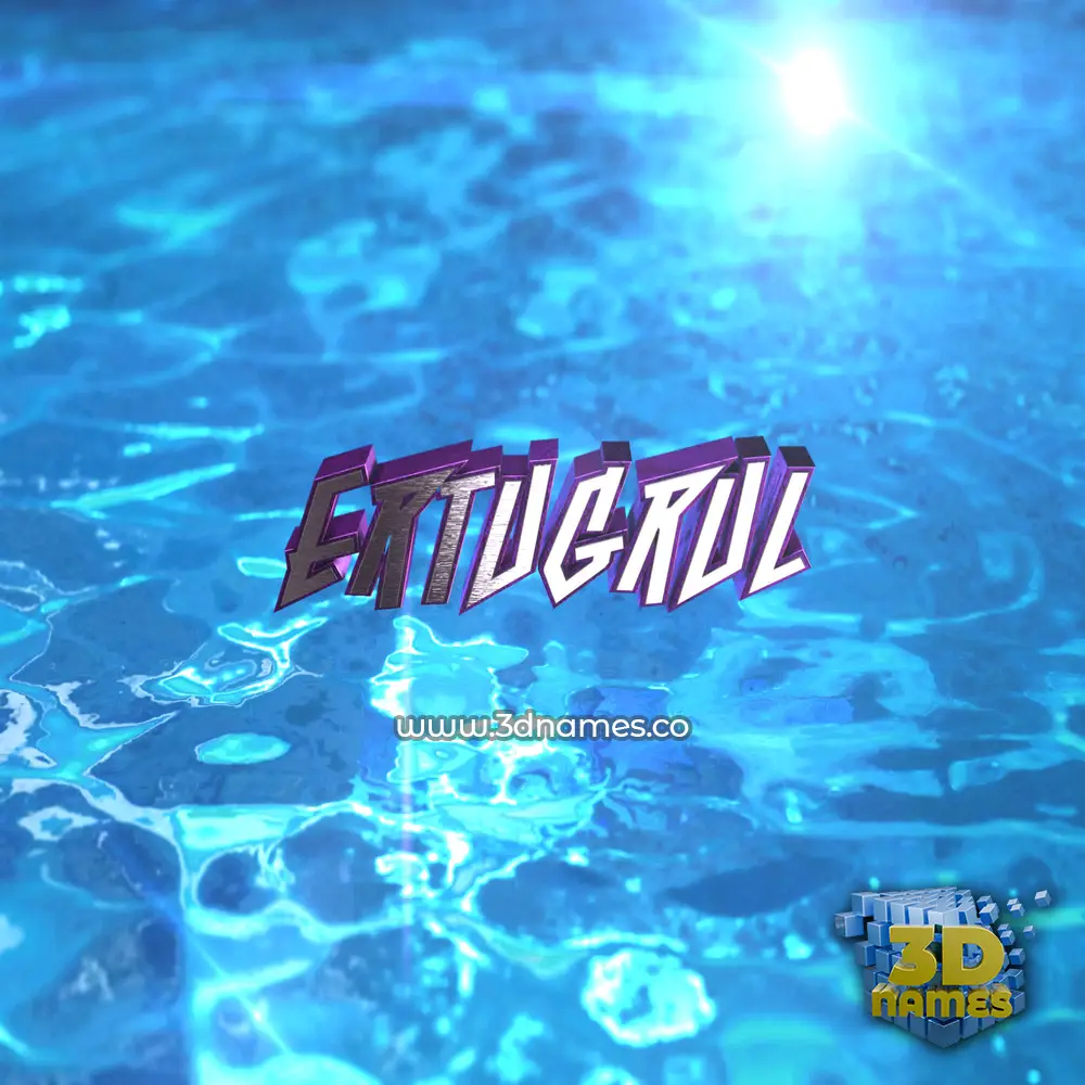 ertugrul in Water 2015 style - 3D name wallpaper