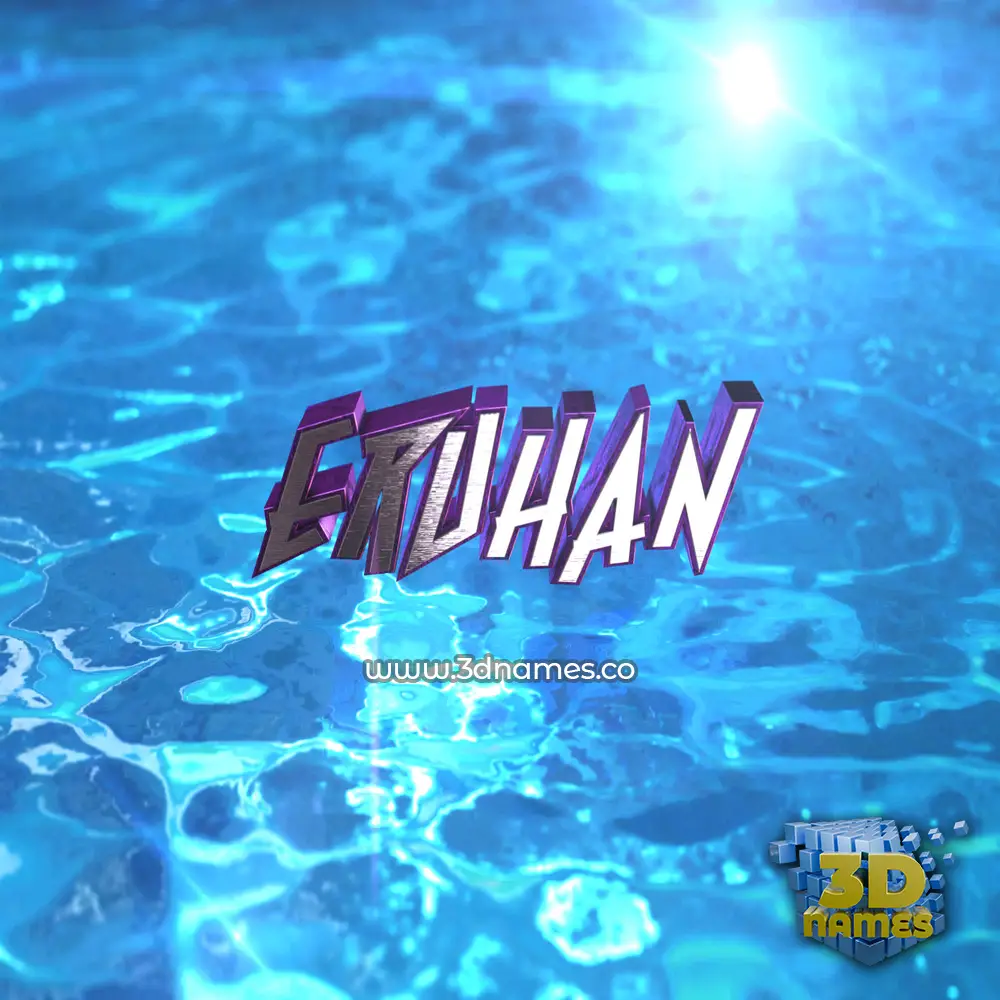 eruhan in Water 2015 style - 3D name wallpaper