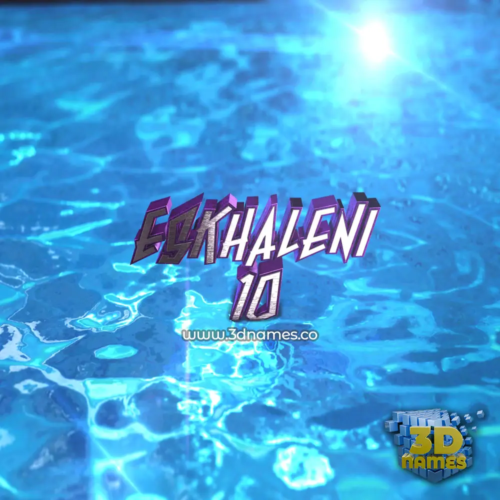 eskhaleni 10 in Water 2015 style - 3D name wallpaper