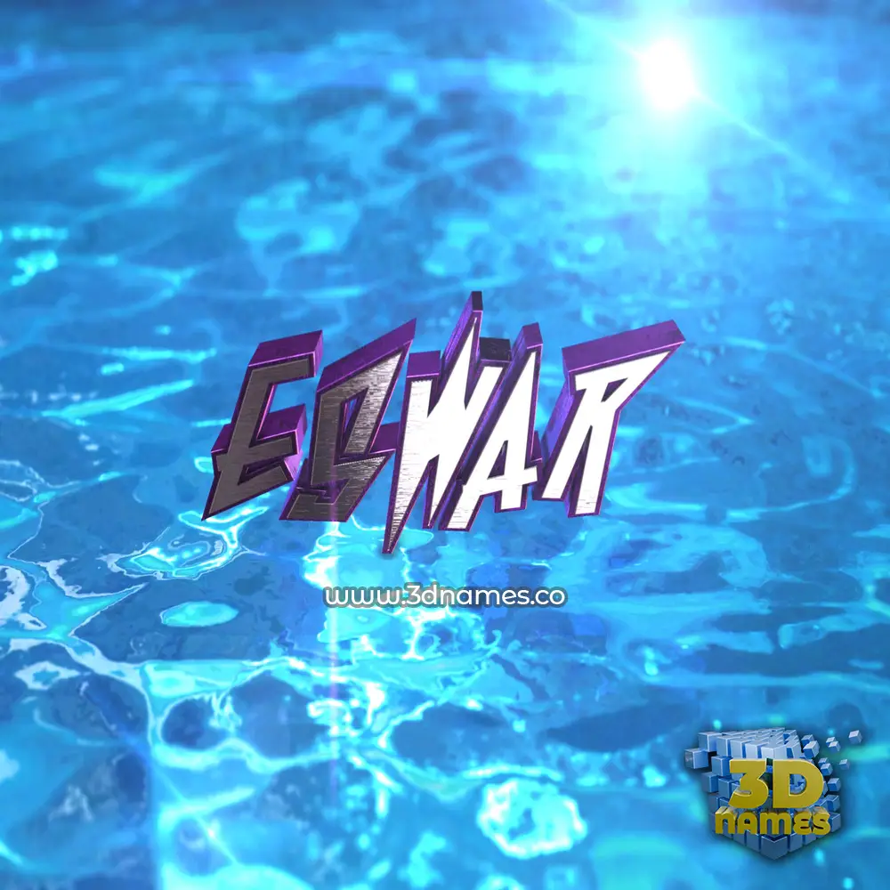 eswar in Water 2015 style - 3D name wallpaper