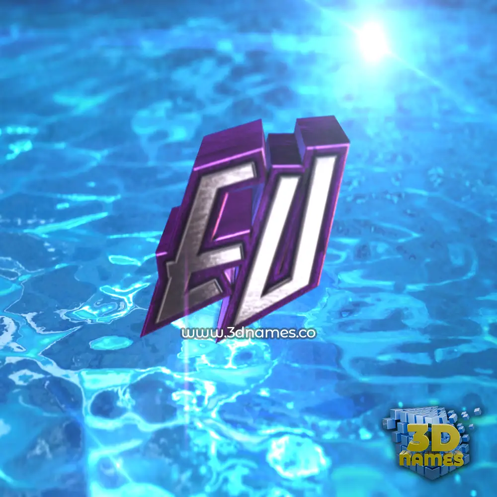 eu in Water 2015 style - 3D name wallpaper