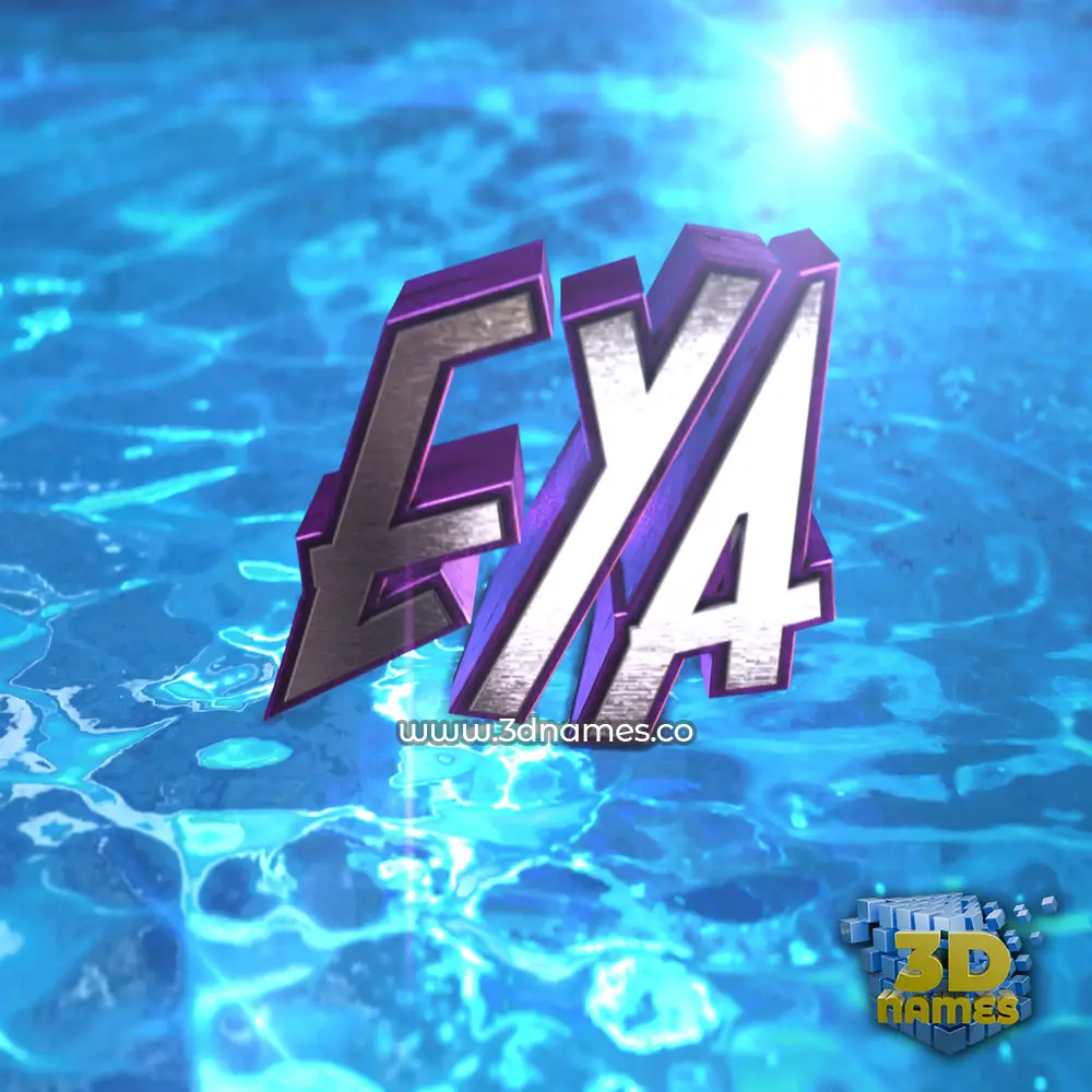 eya in Water 2015 style - 3D name wallpaper