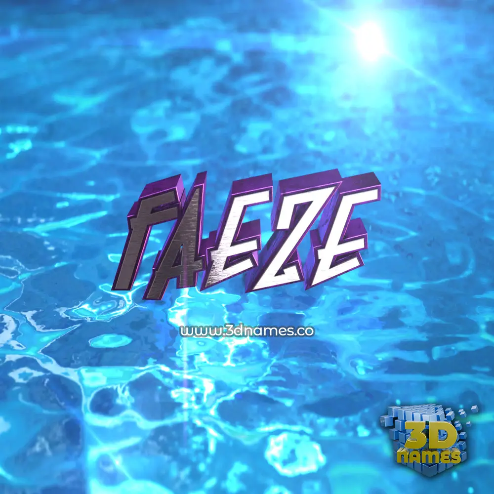 faeze in Water 2015 style - 3D name wallpaper