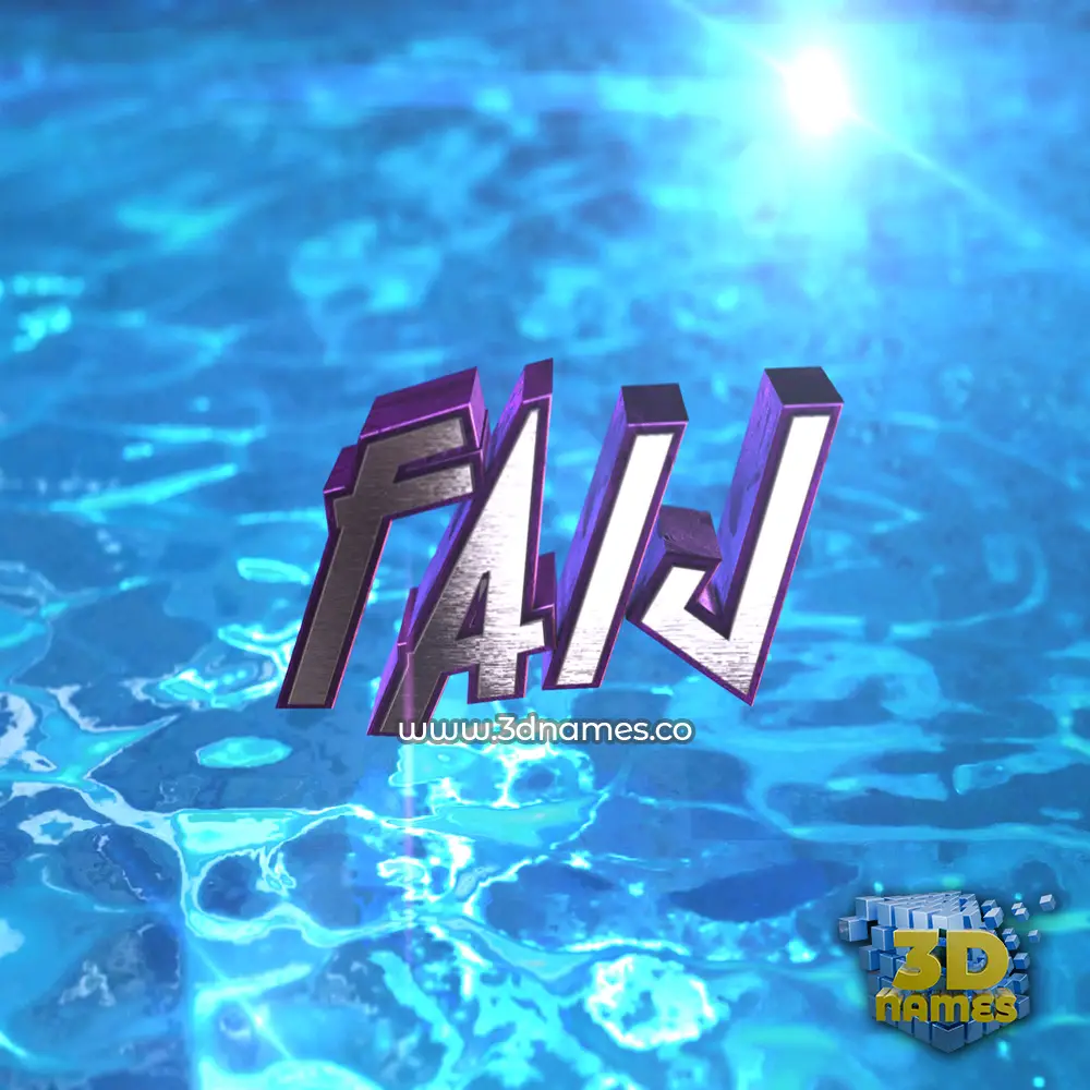 faij in Water 2015 style - 3D name wallpaper