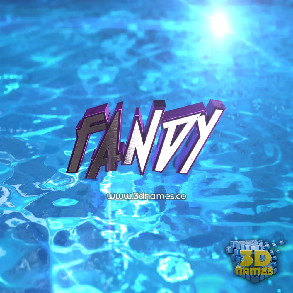 fandy in Water 2015 style - 3D name wallpaper