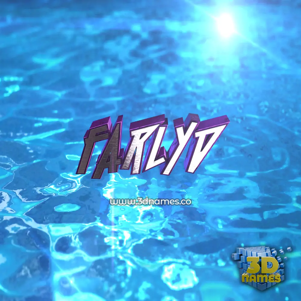 farlyd in Water 2015 style - 3D name wallpaper