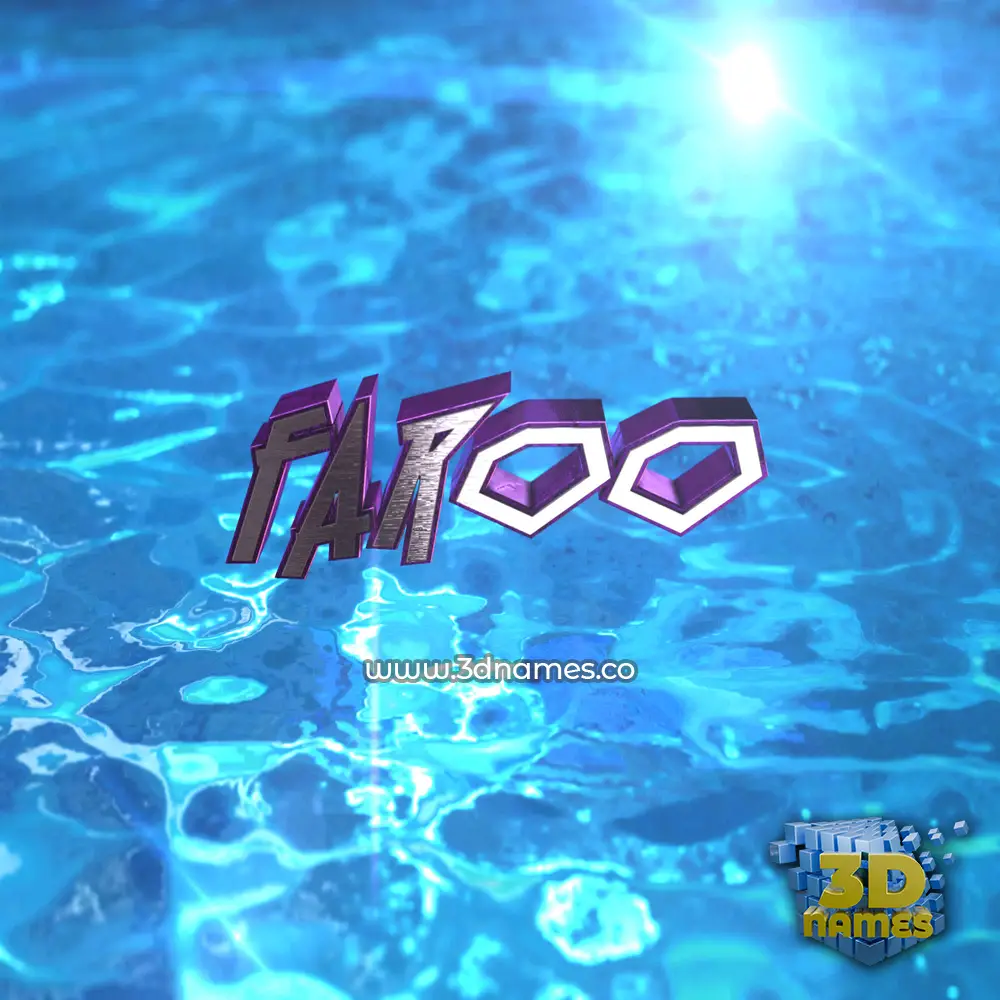 faroo in Water 2015 style - 3D name wallpaper