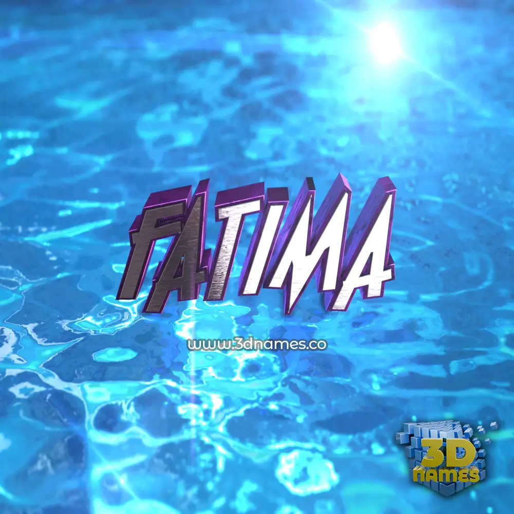 fatima in Water 2015 style - 3D name wallpaper