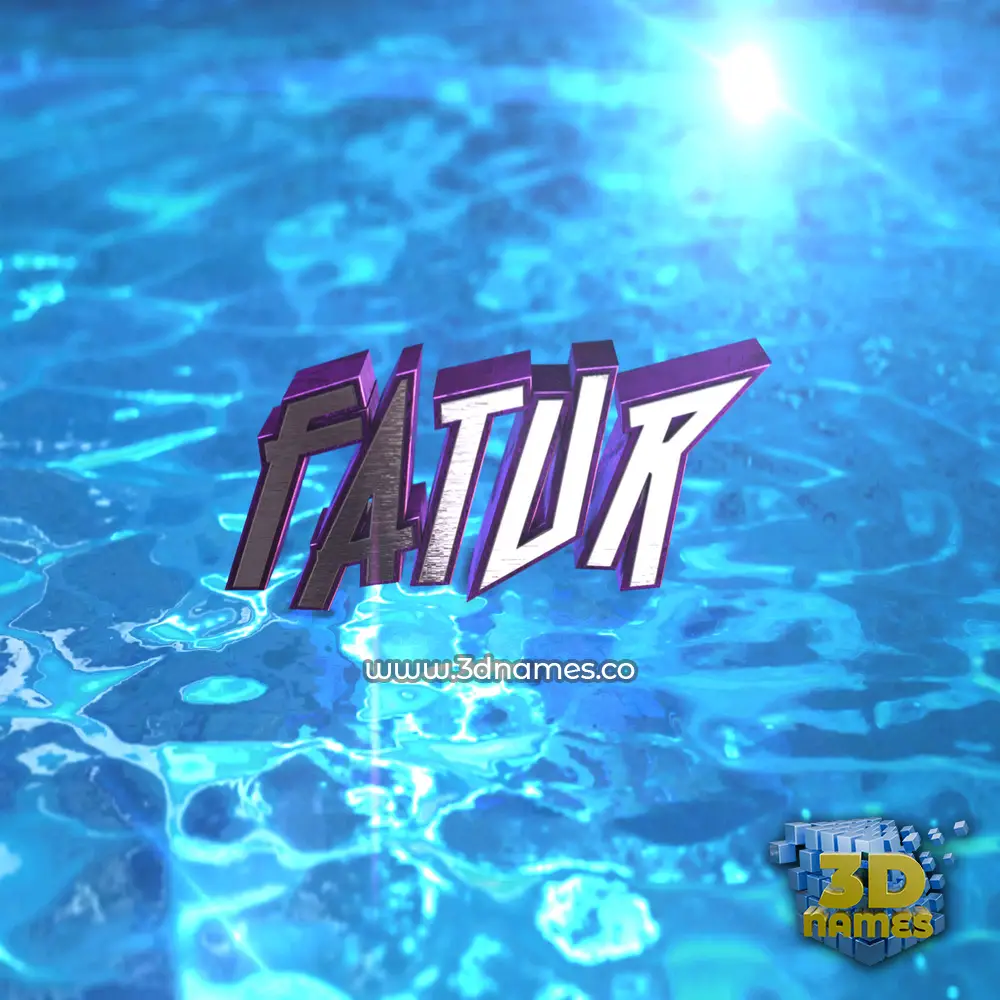 fatur in Water 2015 style - 3D name wallpaper