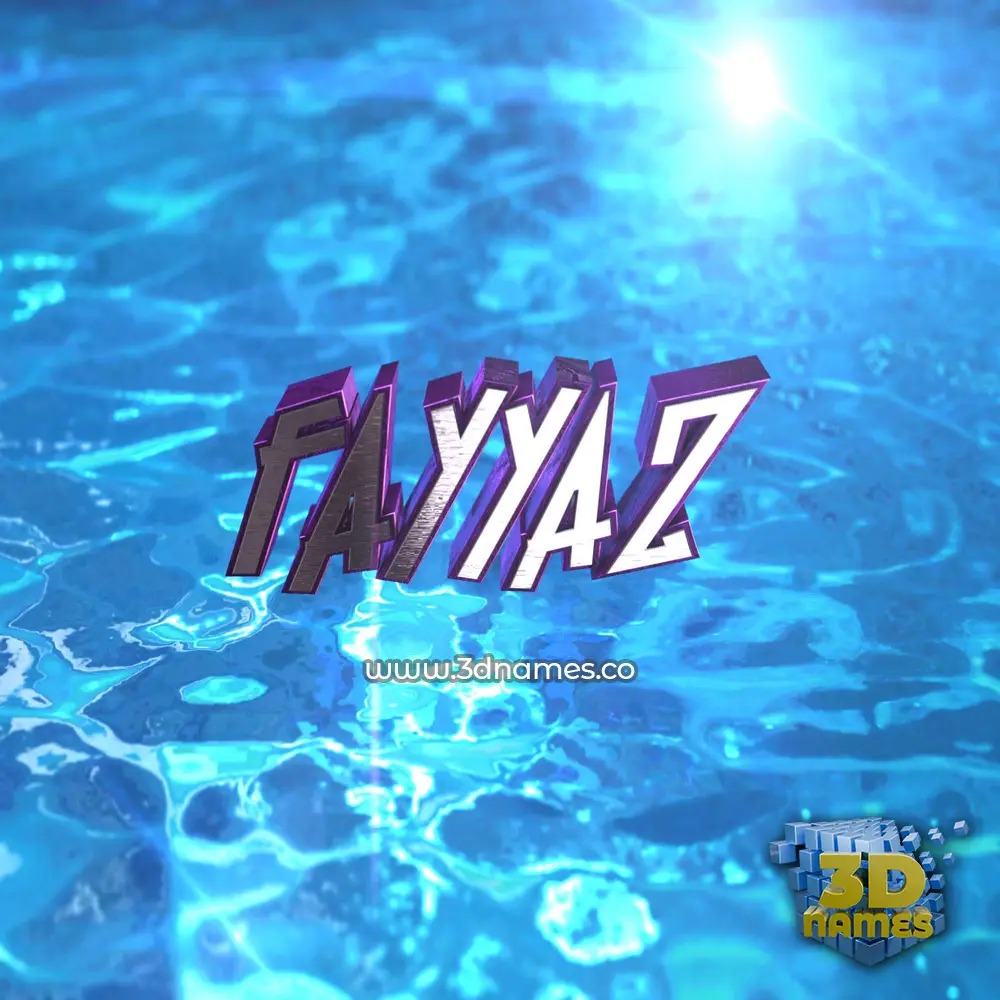 fayyaz in Water 2015 style - 3D name wallpaper