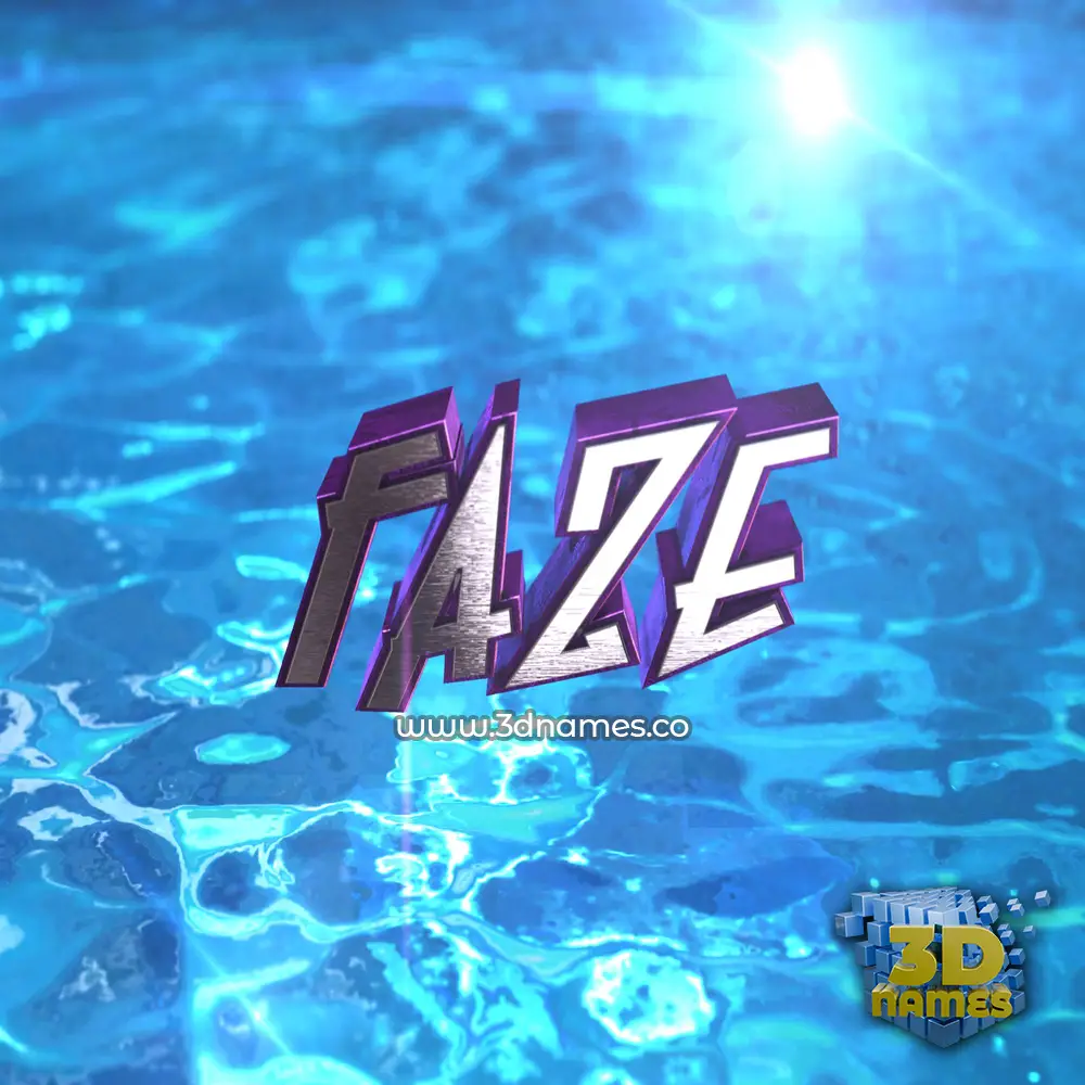 faze in Water 2015 style - 3D name wallpaper