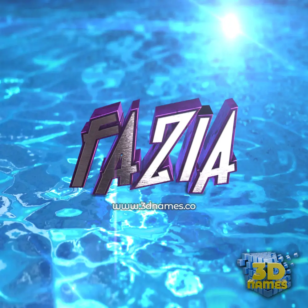 fazia in Water 2015 style - 3D name wallpaper