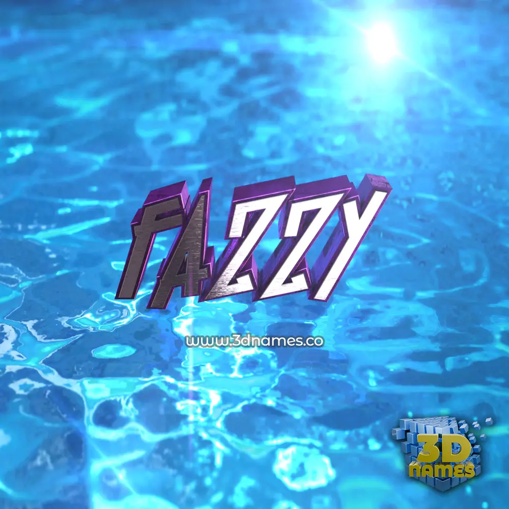 fazzy in Water 2015 style - 3D name wallpaper