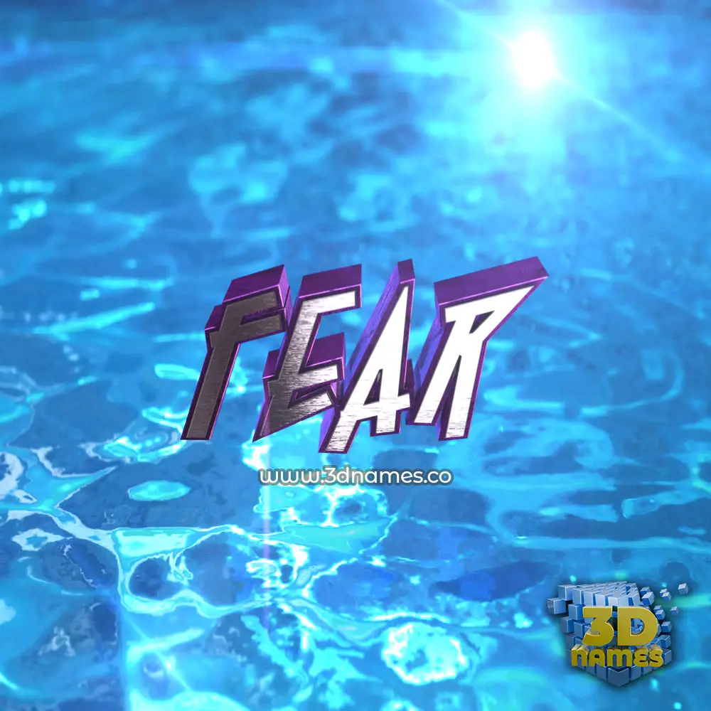 fear in Water 2015 style - 3D name wallpaper