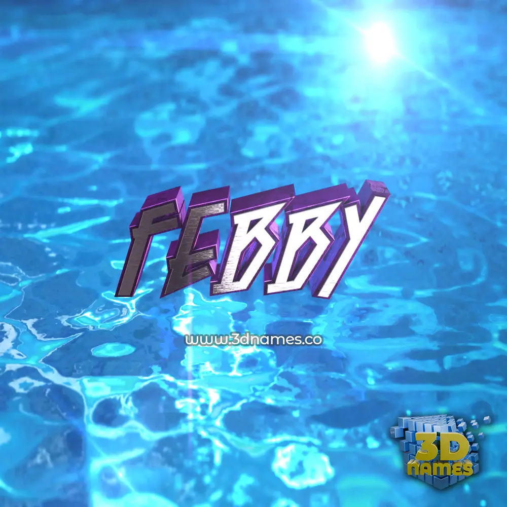 febby in Water 2015 style - 3D name wallpaper