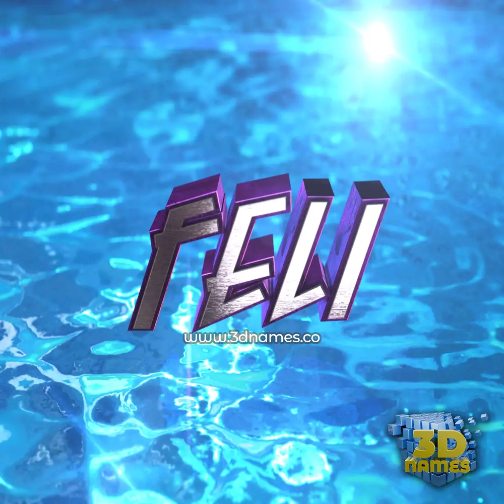 feli in Water 2015 style - 3D name wallpaper
