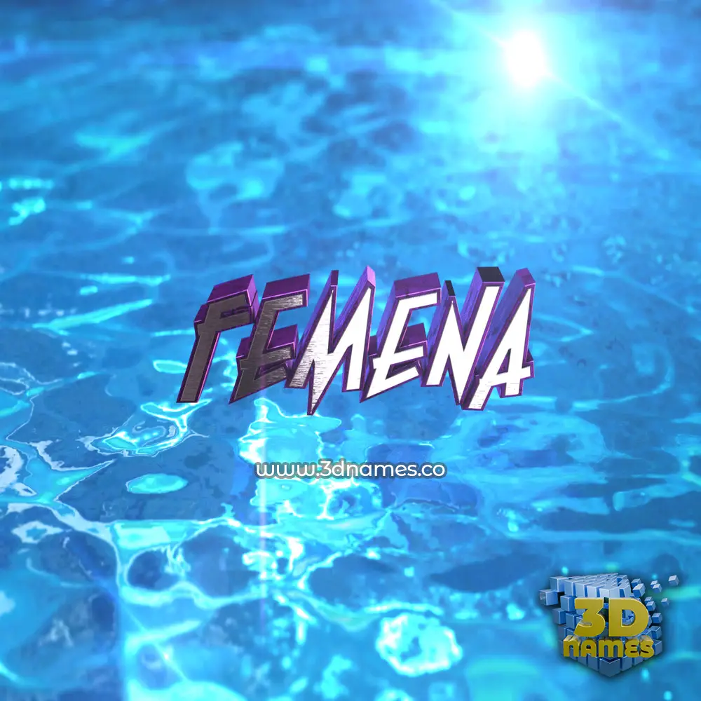 femena in Water 2015 style - 3D name wallpaper