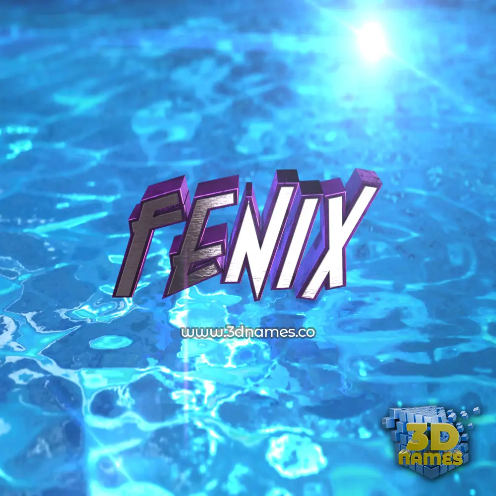 fenix in Water 2015 style - 3D name wallpaper